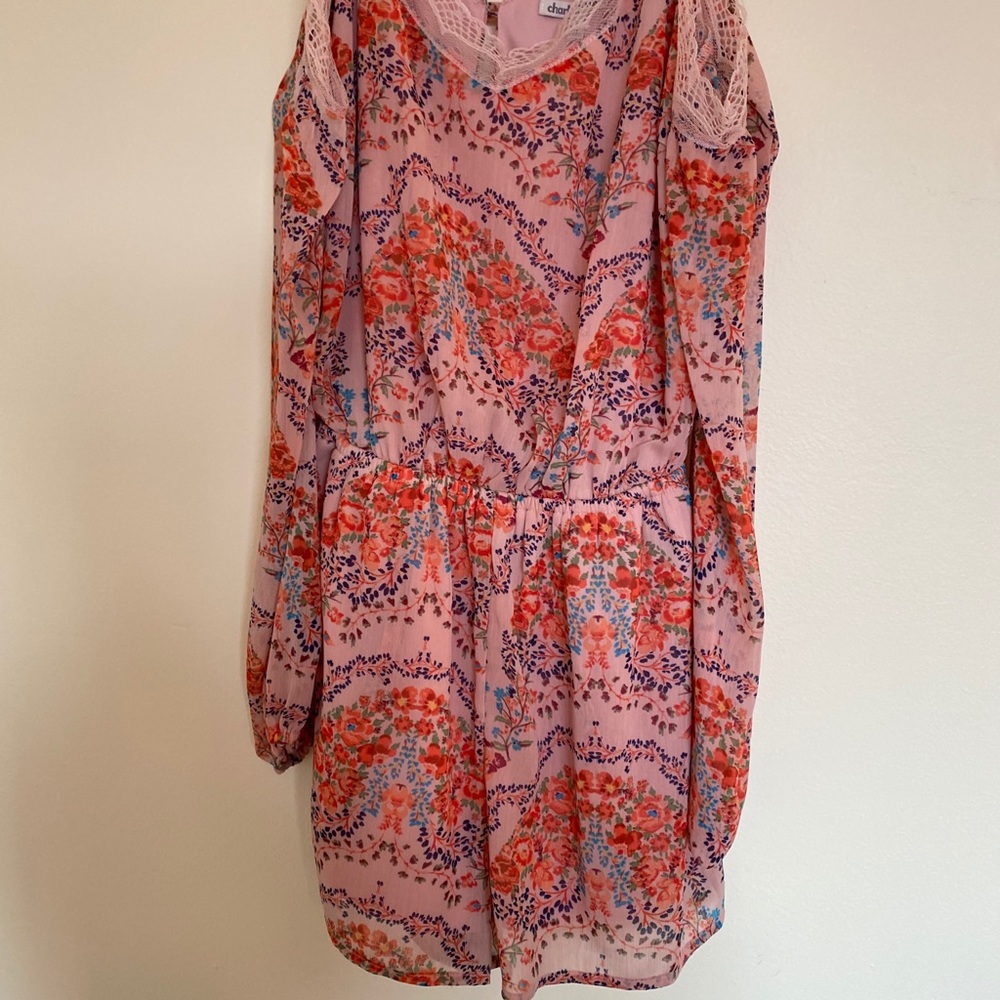 Charlotte Russe Orange Long Sleeve Romper